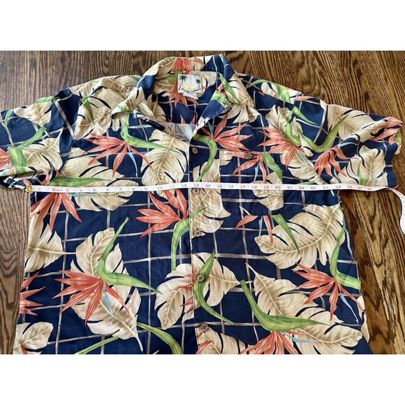 Banana Cabana Hawaiian Shirt 100% Silk Mens XL Tropical Button Up Short Sleeve - Picture 5 of 6